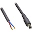 DC-Stecker (m) 5,5 x 2,5mm Stromkabel offen - max. 7A / schwarz - 0,30m