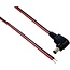 DC-Stecker (m) gewinkelt 5,5 x 2,5mm Stromkabel offen - max. 10A / schwarz/rot - 2m