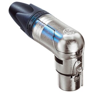 Neutrik Neutrik NC4FRX 4-poliger XLR Winkelstecker Schwarz/Grau