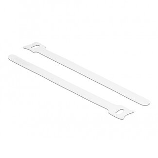 DeLOCK Klettkabelbinder 200 x 12 mm Weiß (10 Stück)