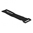 Klettband Kabelbinder mit Schnalle 280 x 38mm / Schwarz (3 Stück)