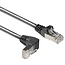 S/FTP CAT6a 10Gbit Netzwerkkabel 90° Stecker oben / gerade / schwarz - 1,5 m