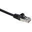 S/FTP CAT6a 10-Gigabit Netzwerkkabel 90° oben/rechts schwarz - 0,50 m