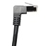 S/FTP CAT6a 10-Gigabit Netzwerkkabel 90° oben / gerade / schwarz - 2 Meter