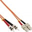 SC-ST Duplex LWL-Patchkabel - Multimode OM1 - Orange / LSZH - 1 Meter