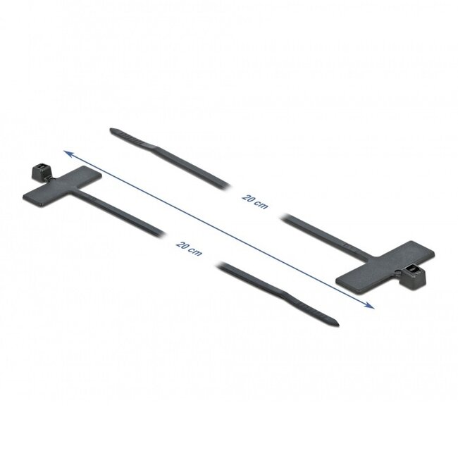 Kabelbinder 200 x 2,5mm schwarz mit Etikett (10 Stück)