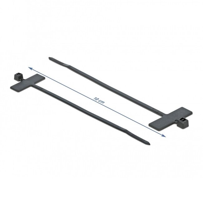 Kabelbinder 100 x 2,5 mm schwarz mit Beschriftungsfeld (10 Stück)