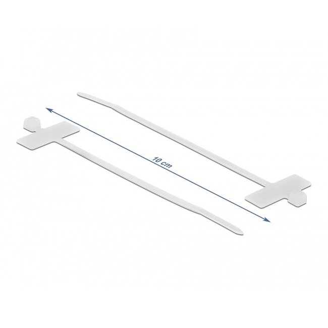 Kabelbinder 100 x 2,5 mm transparent mit Etikett (10 Stück)