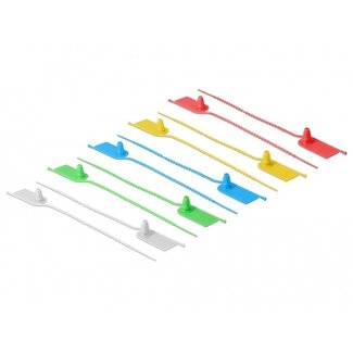 DeLOCK Kabelbinder 205 x 2,8 mm, verschiedene Farben mit Etikett (10 Stück)