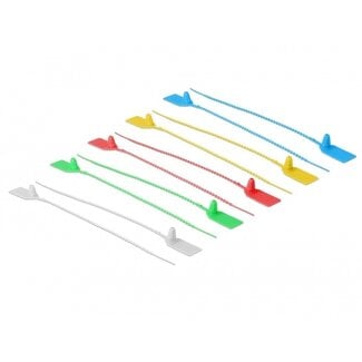 DeLOCK Kabelbinder 250 x 2,7 mm / verschiedene Farben - mit Etikett (10 Stück)