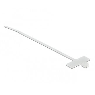 MaxTrack Kabelbinder 200 x 2,5 mm transparent mit Etikett (100 Stück)