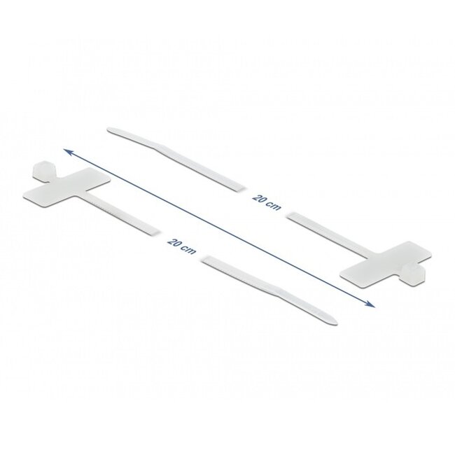 Kabelbinder 200 x 2,5 mm transparent mit Etikett (100 Stück)