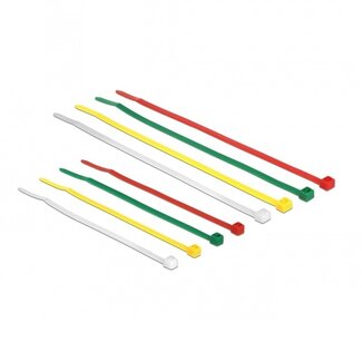 DeLOCK Kabelbinder 100 x 2,5mm + 200 x 3,6mm bunt (200 Stück)