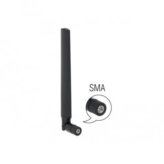 DeLOCK 5G Antenne Omnidirektional SMA (m) -3,3 bis 1,3 dBi Schwarz