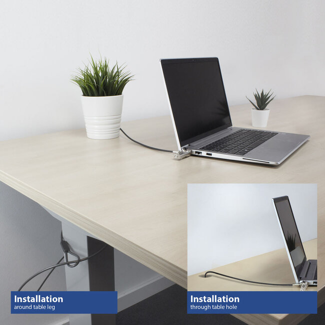 ACT Notizbuchschloss mit Zahlencode - Nano Schloss (2,5 x 6 mm) / Silber - 2 Meter