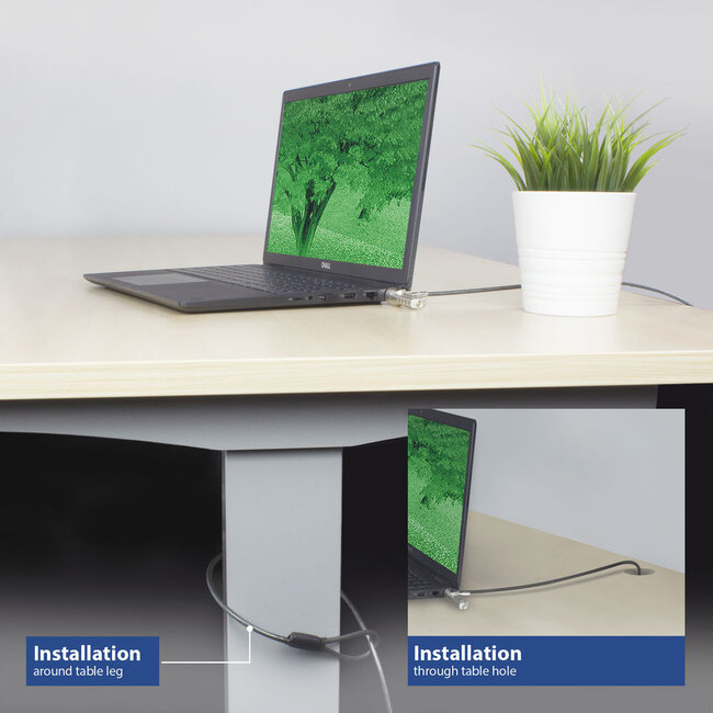 ACT Notizbuchschloss mit Zahlencode - Noble Wedge Schloss (3,2 x 4,5 mm) / Silber - 2 Meter