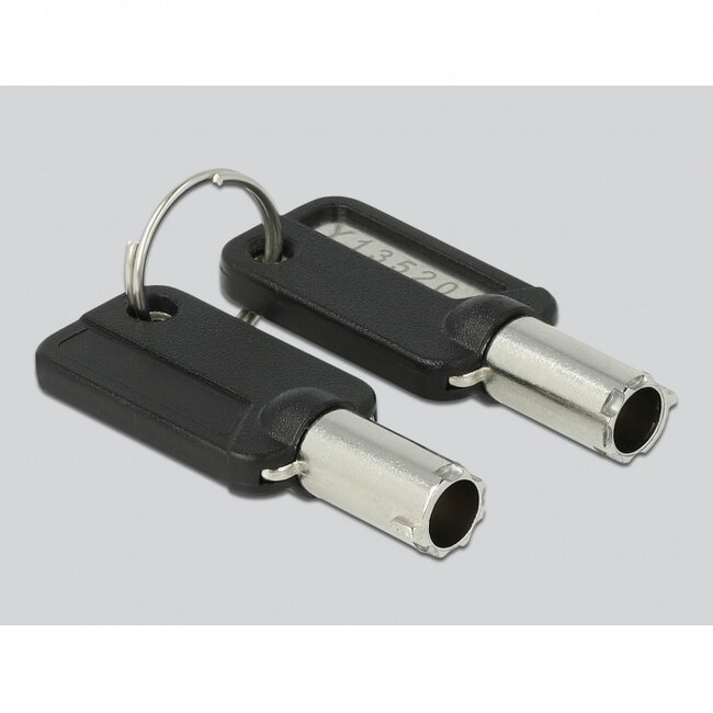 Navilock 3-in-1 Notebook-Schloss mit Schlüssel / Schwarz - 2 Meter