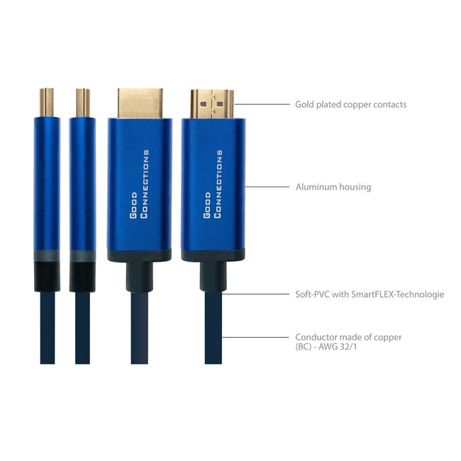 SmartFLEX USB-C zu HDMI 4K 60Hz Kabel - 3 Meter