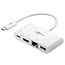 Goobay USB-C auf HDMI 4K 30Hz, USB-A, USB-C PD 60W & RJ45 Adapter, Weiß - 0,15 m
