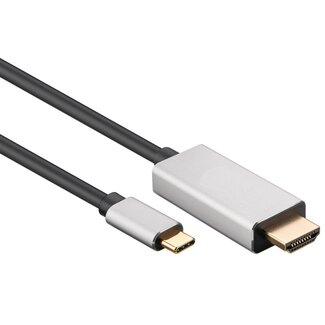Goobay USB-C auf HDMI 8K 30Hz / 4K 120Hz Kabel Aluminium – 3 Meter