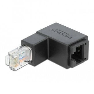 DeLOCK UTP CAT6 Gigabit RJ45 Winkeladapter - 90° nach oben / Schwarz