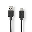 Nedis USB-C auf USB-A Kabel - USB 3.0 - 20V/3A - Schwarz - 1 Meter