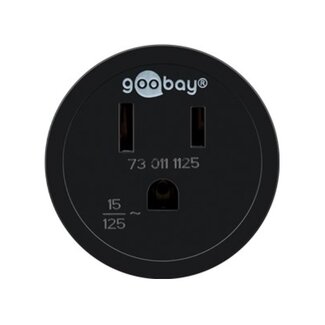 Goobay Reiseadapter USA & Japan (Typ B) auf Europa (geerd) – Schwarz