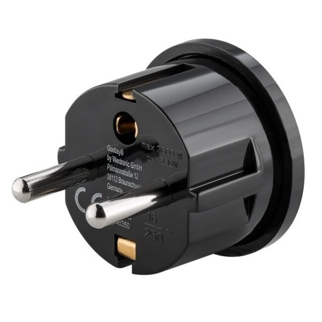 Reiseadapter USA & Japan (Typ B) auf Europa (geerd) – Schwarz