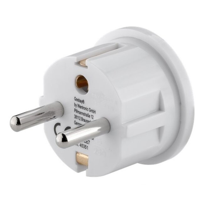 Reiseadapter USA & Japan (Typ B) auf Europa (geerd) Weiß