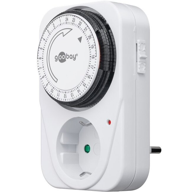 Goobay mechanische Zeitschaltuhr - 96 Schaltzyklen/24h - für Innen - Weiß