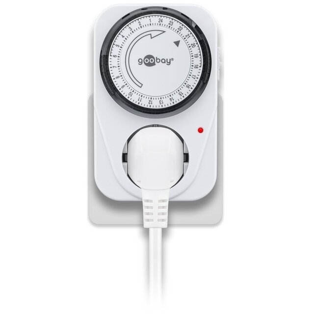 Goobay 2er-Set mechanische Zeitschaltuhr (96 Schaltvorgänge/24h) - für Innen - Weiß