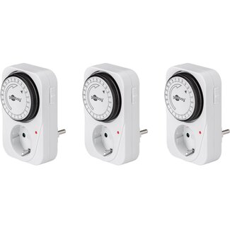Goobay Goobay 3er-Set mechanische Zeitschaltuhren (96 Schaltungen/24h) - für Innen - Weiß