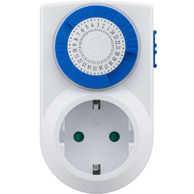 Goobay mechanische Zeitschaltuhr - 48 Schaltvorgänge/24h - für Innen - Weiß