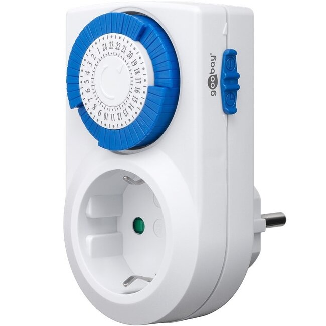 Goobay mechanische Zeitschaltuhr - 48 Schaltvorgänge/24h - für Innen - Weiß