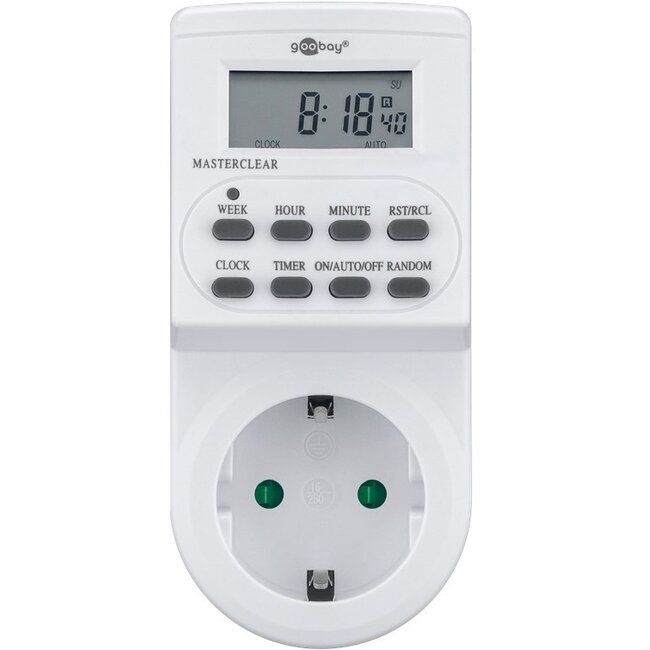 Goobay Digital Zeitschaltuhr - 10 Programme/Woche - Innen - Weiß
