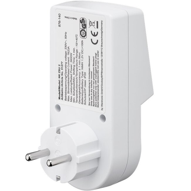 Goobay Digital Zeitschaltuhr - 10 Programme/Woche - Innen - Weiß