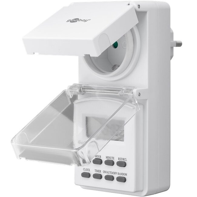 Goobay Digitale Zeitschaltuhr 3er-Set - 10 Programme/Woche - IP44 Außen - Weiß