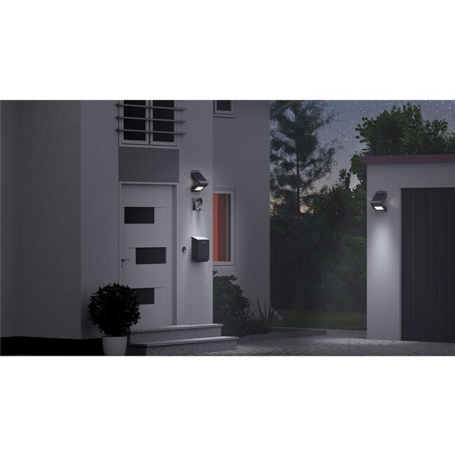 Goobay Solar-LED-Wandlampe mit Bewegungsmelder für außen - 1,5W / schwarz