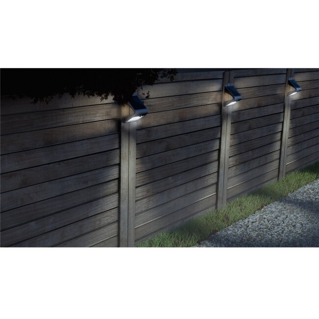 Goobay Solar-LED-Wandlampe mit Bewegungsmelder für außen - 3,2W / schwarz