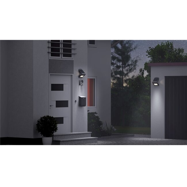 Goobay Solar-LED-Wandlampe mit Bewegungsmelder für außen - 3,2W / weiß