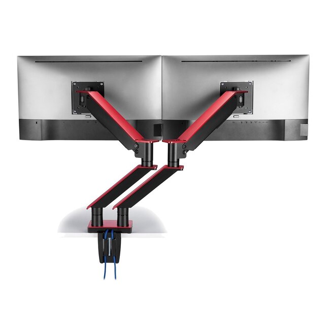 My Wall Schwenkarm für 2 Monitore bis 35 Zoll / interaktiv / 2 USB-Anschlüsse / schwarz/rot