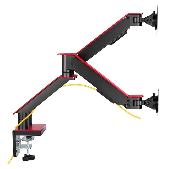 My Wall Schwenkarm für 2 Monitore bis 35 Zoll / interaktiv / 2 USB-Anschlüsse / schwarz/rot
