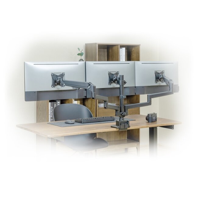 My Wall Schwenkbare 3-Monitor-Halterung bis 30 Zoll / Interaktiv / Schwarz