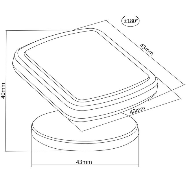 My Wall Dashboard Handyhalter mit Magnet für Smartphones / Schwarz