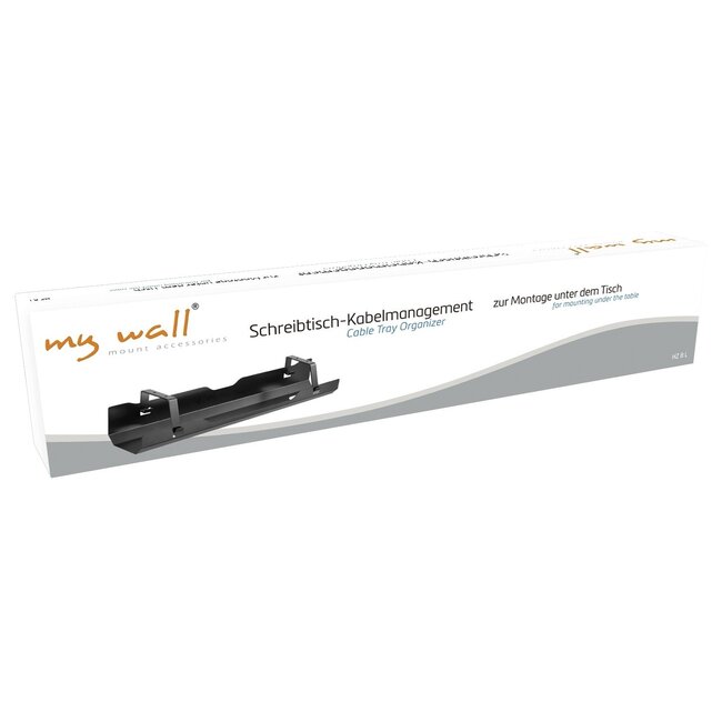 My Wall Kabelkanal für unter den Schreibtisch - 60 x 10,8 cm / Schwarz
