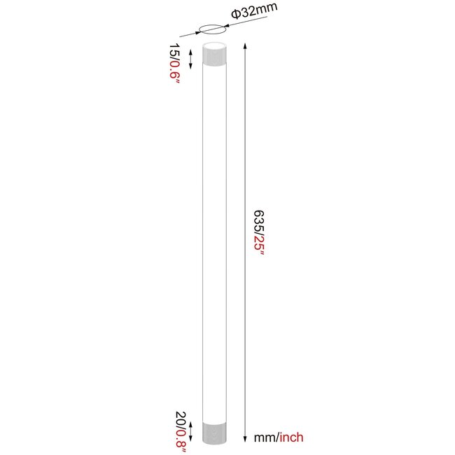 My Wall Verlängerungsrohr für Projektor-Deckenhalter MW-H16W - 63,5 cm / Weiß