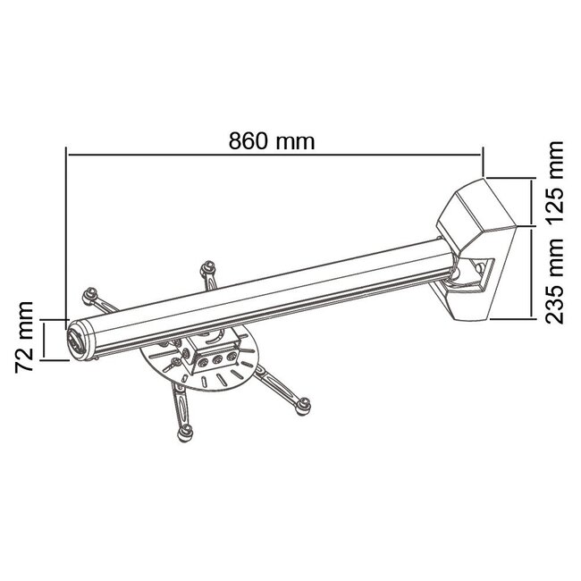My Wall Projektorhalterung – 10–86 cm / Schwarz