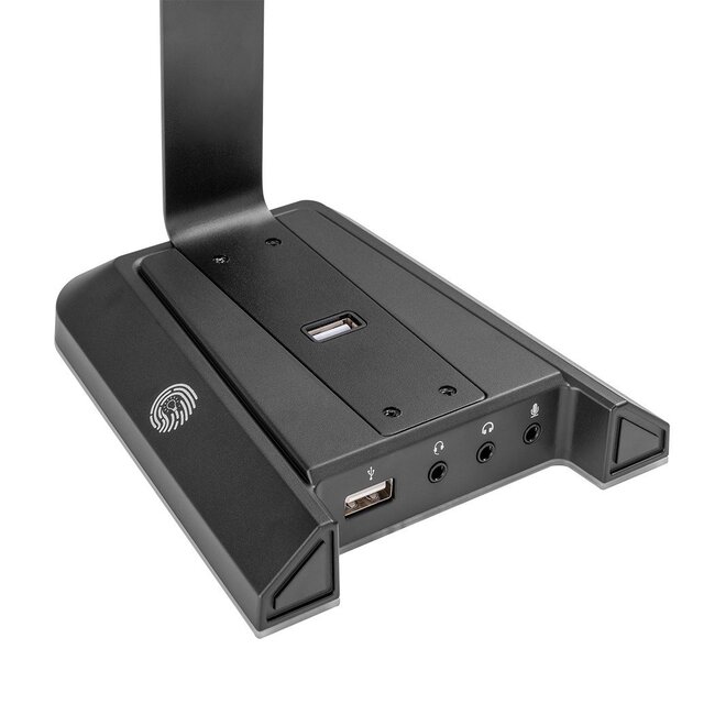 My Wall Tischständer für Headsets mit integrierter Soundkarte / Schwarz