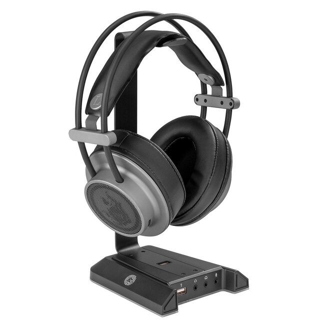 My Wall Tischständer für Headsets mit integrierter Soundkarte / Schwarz