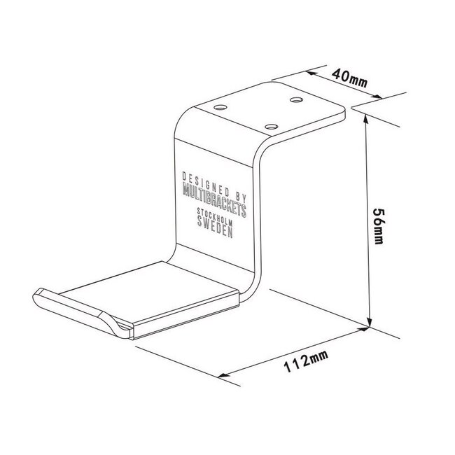 Multibrackets Schreibtischhalter für Kopfhörer und Headsets / Schwarz/Weiß